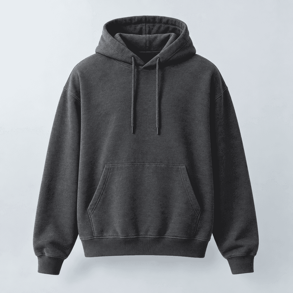 Heavyweight hoodie in charcoal