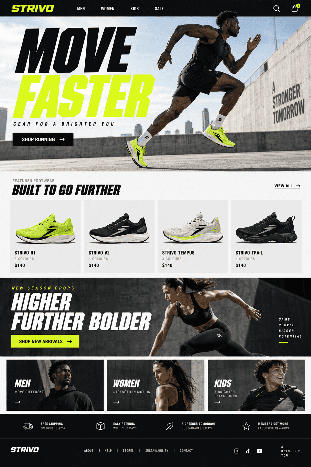 STRIVO sportswear store design concept