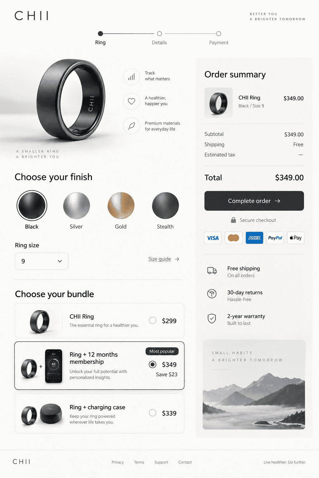 CHII Ring checkout