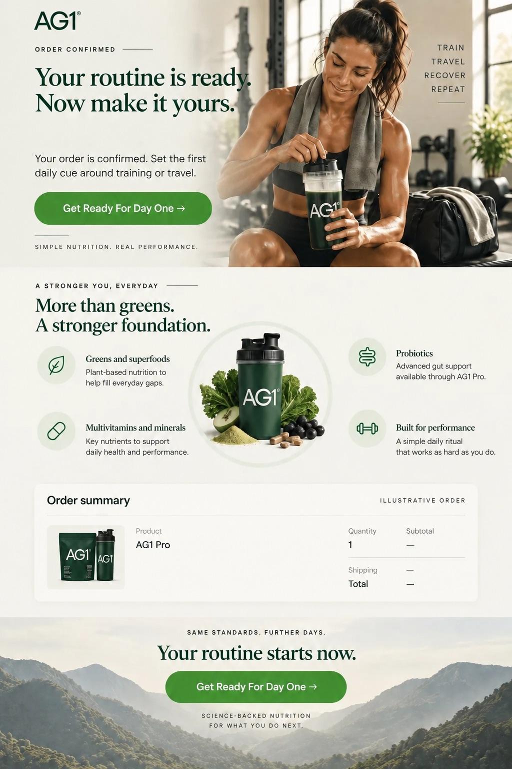 Performance funnel thank-you page