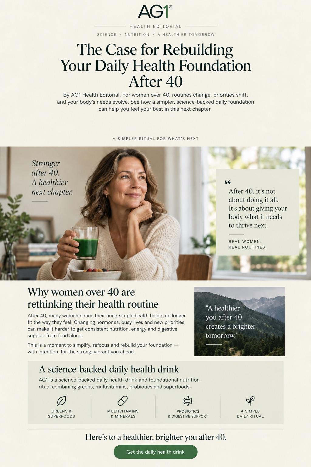Midlife funnel advertorial